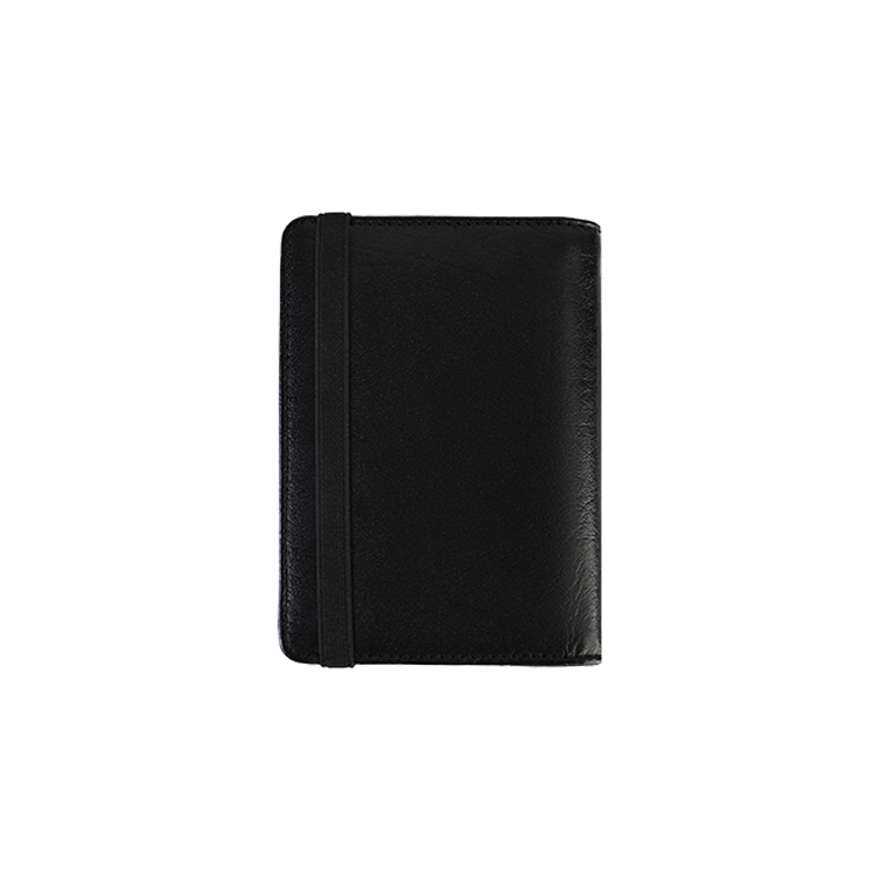 Leather Travel Accessory for Men in Midnight Black, Agent by Obi Pelle