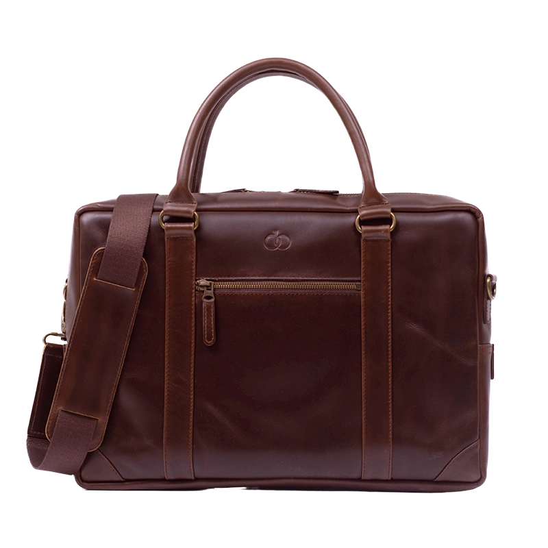 Leather Laptop Bag for Men in Crazy Brown, Ambassador by Obi Pelle#Color_Crazy Brown