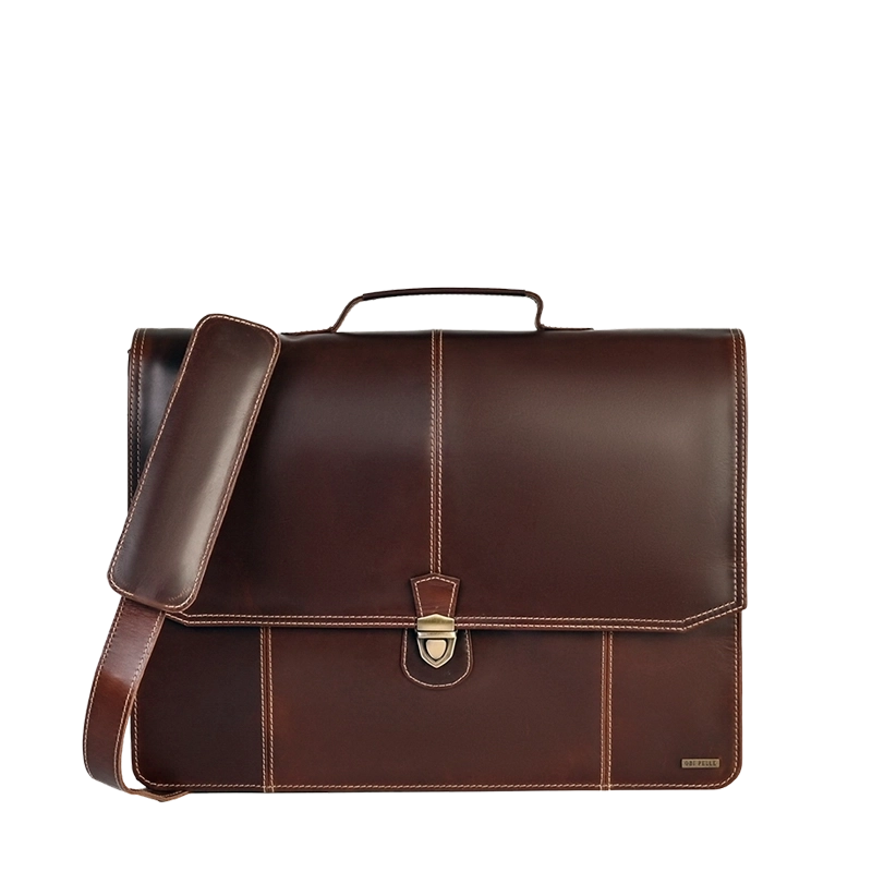 Leather Laptop Bag for Men in Crazy Brown, Parker by Obi Pelle#Color_Crazy Brown