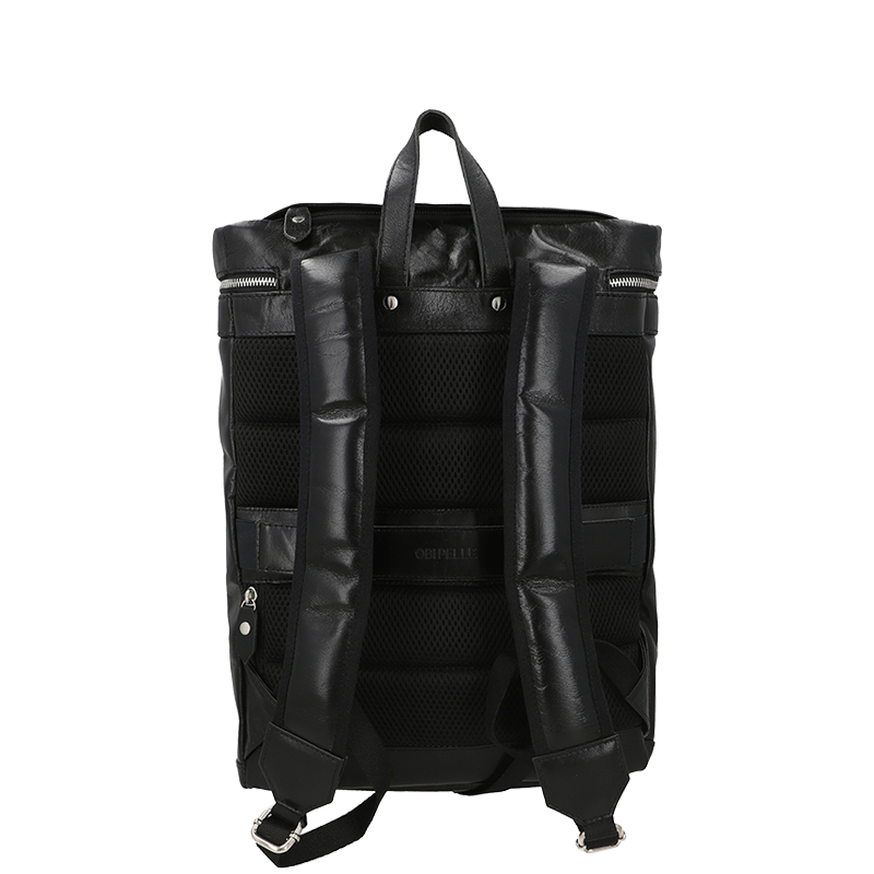 Leather Backpack for Men in Midnight Black, Maverick by Obi Pelle