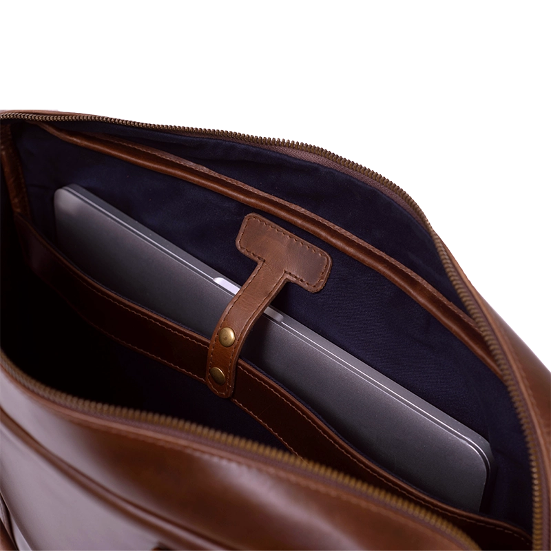 Leather Laptop Bag for Men in Crazy Brown, Ambassador by Obi Pelle#Color_Crazy Brown