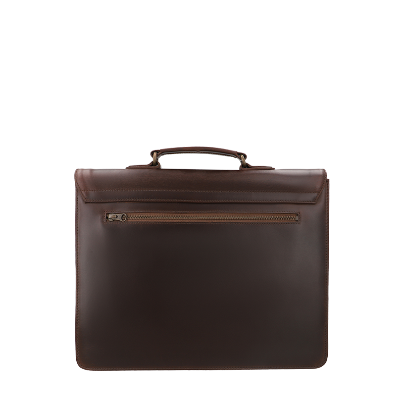 Leather Messenger Bag for Men in Crazy Brown, Oscar by Obi Pelle#Color_Crazy Brown