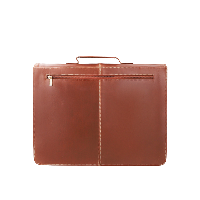 Leather Laptop Bag for Men in Geneva Brown, Parker by Obi Pelle
