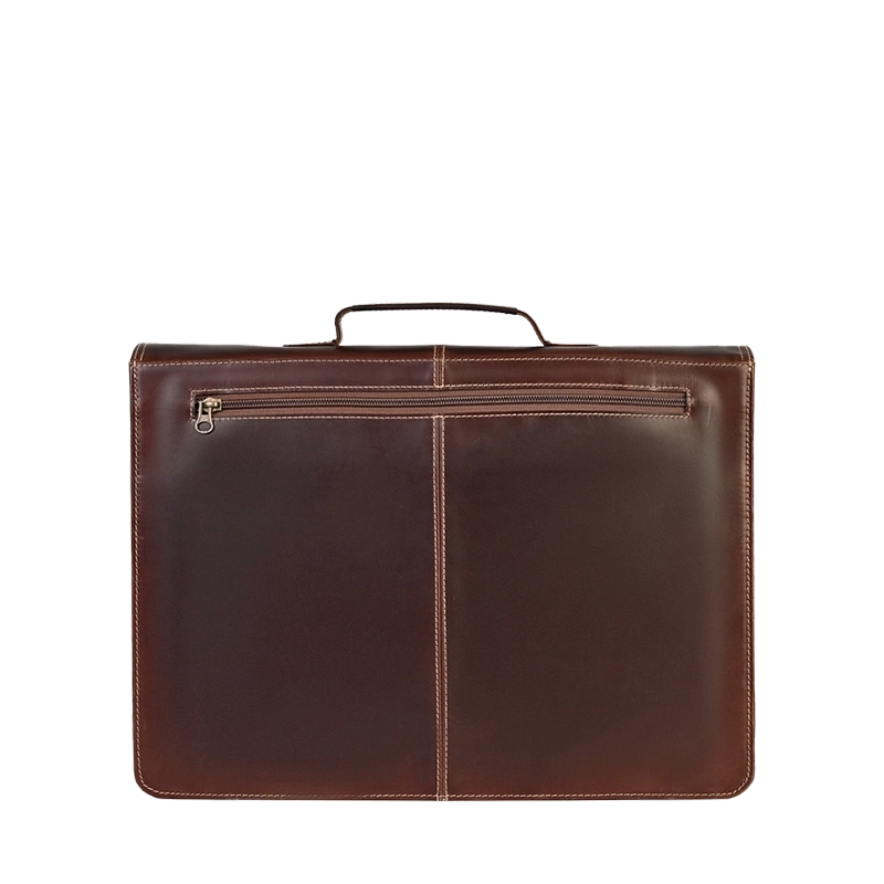 Leather Laptop Bag for Men in Crazy Brown, Parker by Obi Pelle#Color_Crazy Brown