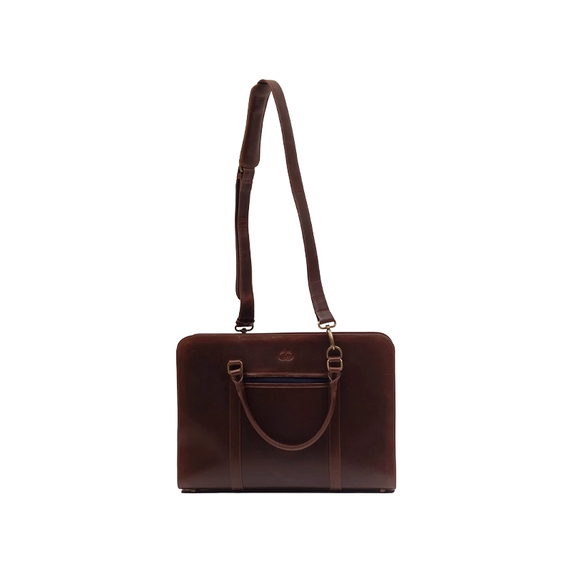 Leather Business Bag for Men in Crazy Brown, Carlos by Obi Pelle#Color_Crazy Brown