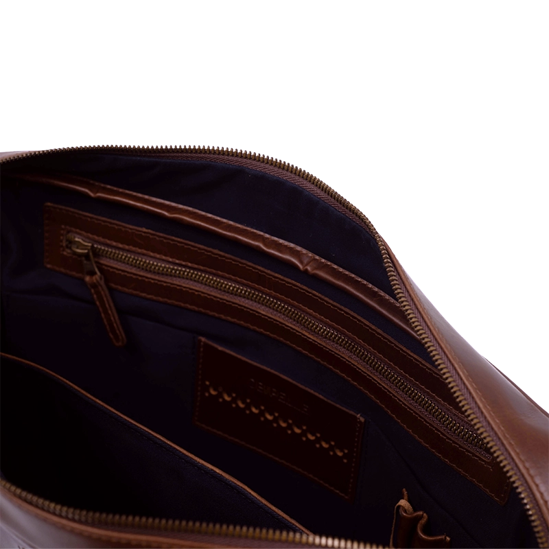 Leather Laptop Bag for Men in Crazy Brown, Ambassador by Obi Pelle#Color_Crazy Brown