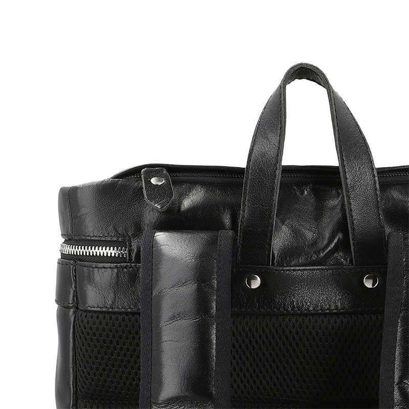Leather Backpack for Men in Midnight Black, Maverick by Obi Pelle