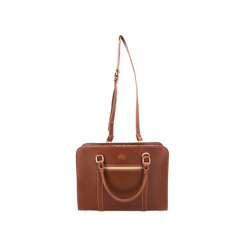 Leather Business Bag for Men in Geneva Brown, Carlos by Obi Pelle