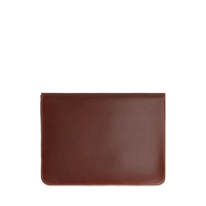 Leather Laptop Sleeve for Men in Geneva Brown, Cooper by Obi Pelle