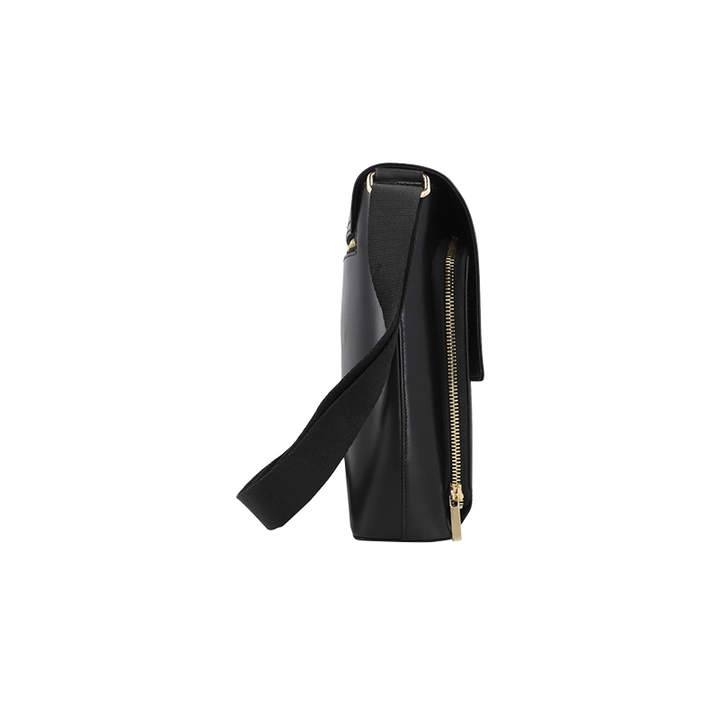 Leather Crossbody Bag for Women in Delta Black, Berlin by Obi Pelle