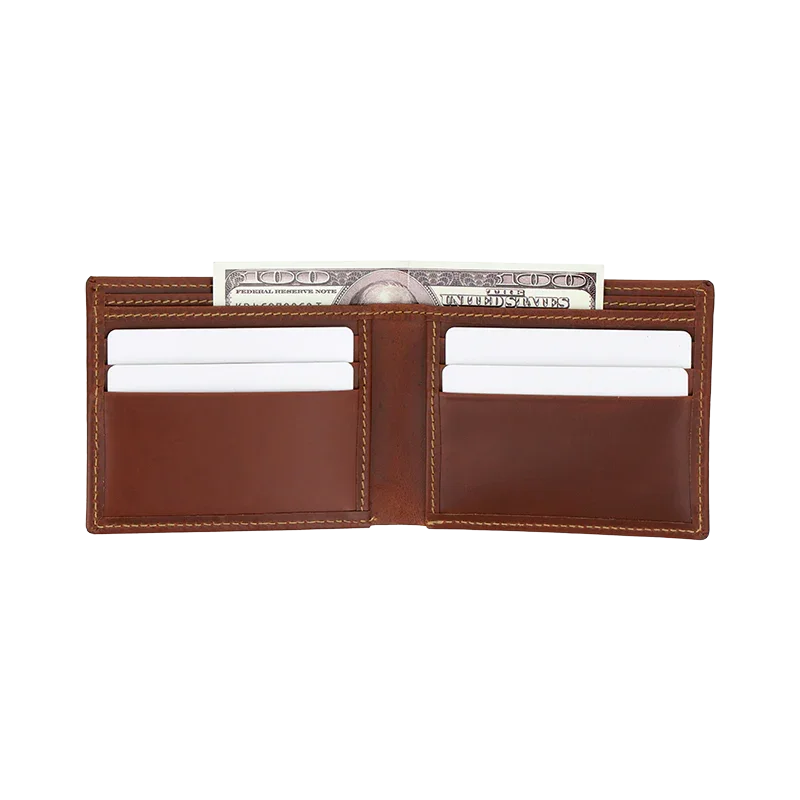 Leather Wallet for Men in Geneva Brown, Holly by Obi Pelle
