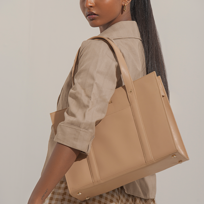 Leather Tote Bag for Women in Delta Pink, Kate by Obi Pelle