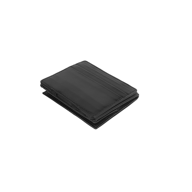 Leather Wallet for Men in Midnight Black, Magic by Obi Pelle