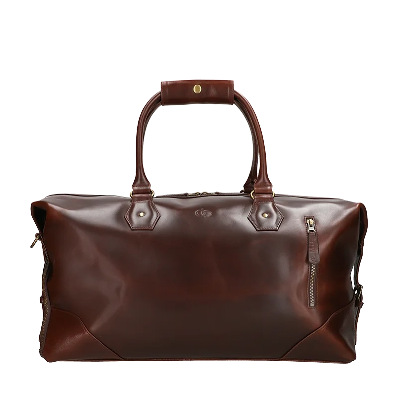 Leather Weekender Bag for Men in Crazy Brown, Milano by Obi Pelle