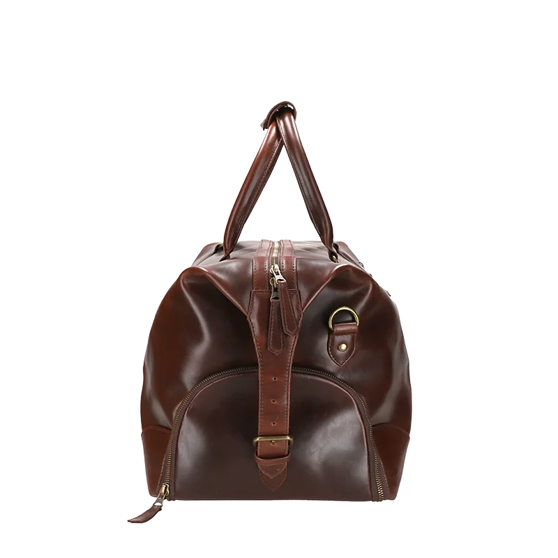 Leather Weekender Bag for Men in Crazy Brown, Milano by Obi Pelle