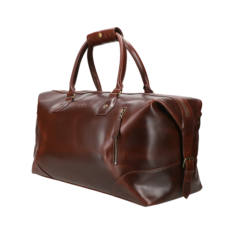 Leather Weekender Bag for Men in Crazy Brown, Milano by Obi Pelle