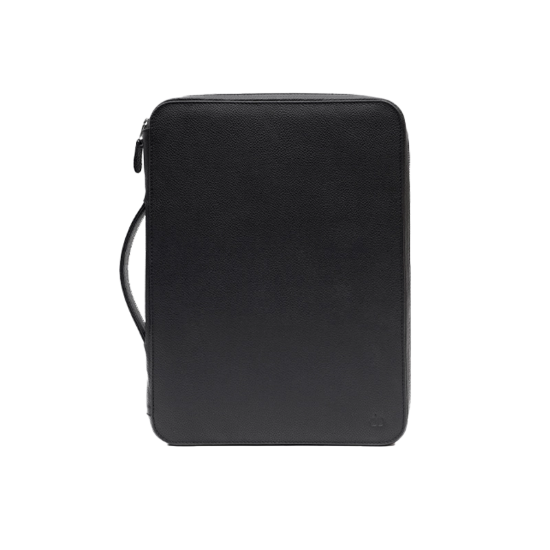 Leather Tech Organizer for Men in Granite Black, Porter by Obi Pelle