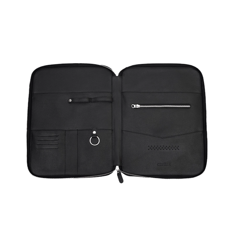 Leather Tech Organizer for Men in Granite Black, Porter by Obi Pelle