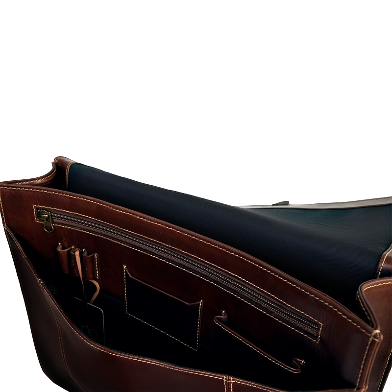 Leather Laptop Bag for Men in Crazy Brown, Parker by Obi Pelle#Color_Crazy Brown
