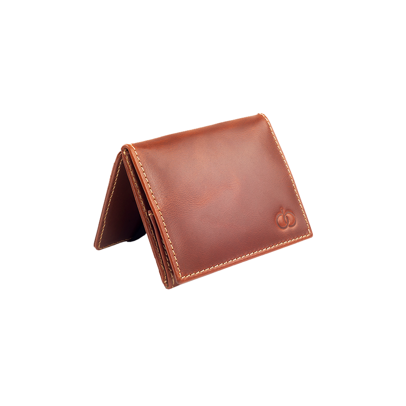 Leather Wallet for Men in Geneva Brown, Magic by Obi Pelle