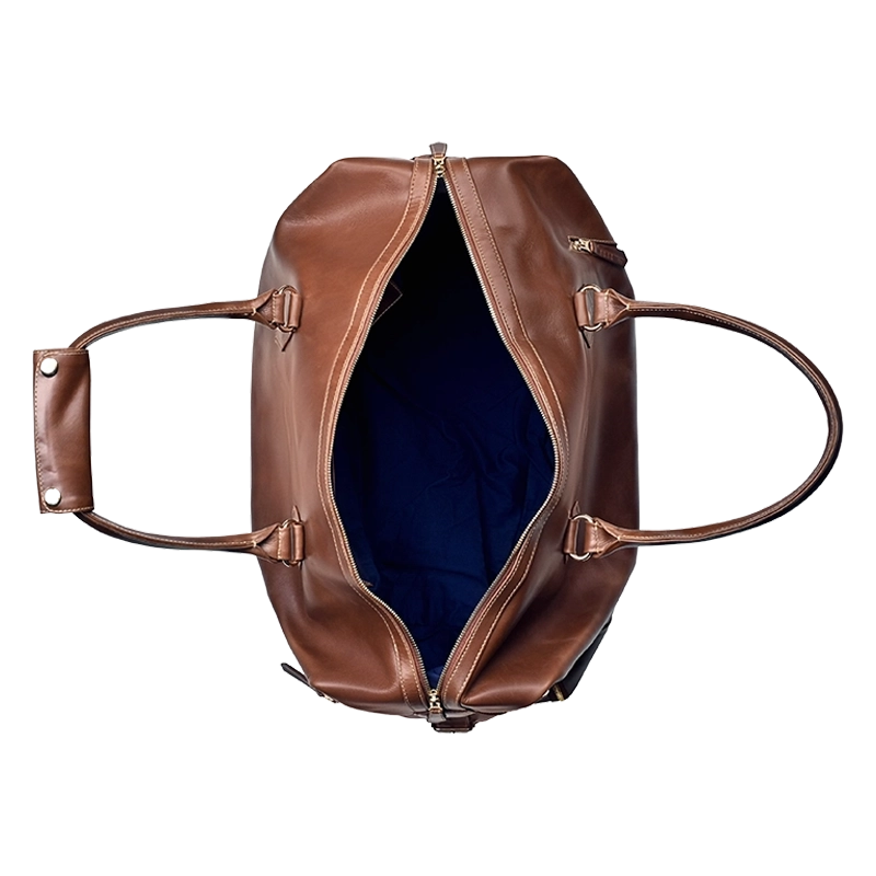 Leather Weekender Bag for Men in Geneva Brown, Milano by Obi Pelle#Color_Geneva Brown