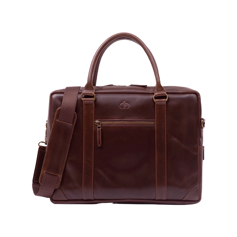 Leather Laptop Bag for Men in Crazy Brown, Ambassador by Obi Pelle#Color_Crazy Brown