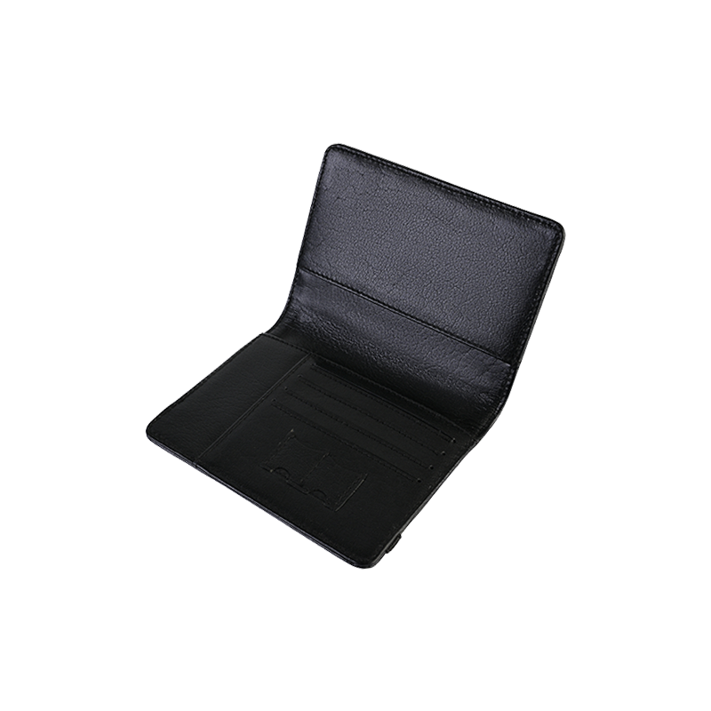 Leather Travel Accessory for Men in Midnight Black, Agent by Obi Pelle