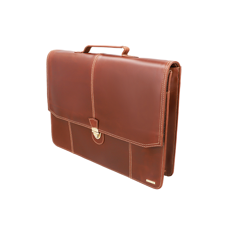 Leather Laptop Bag for Men in Geneva Brown, Parker by Obi Pelle