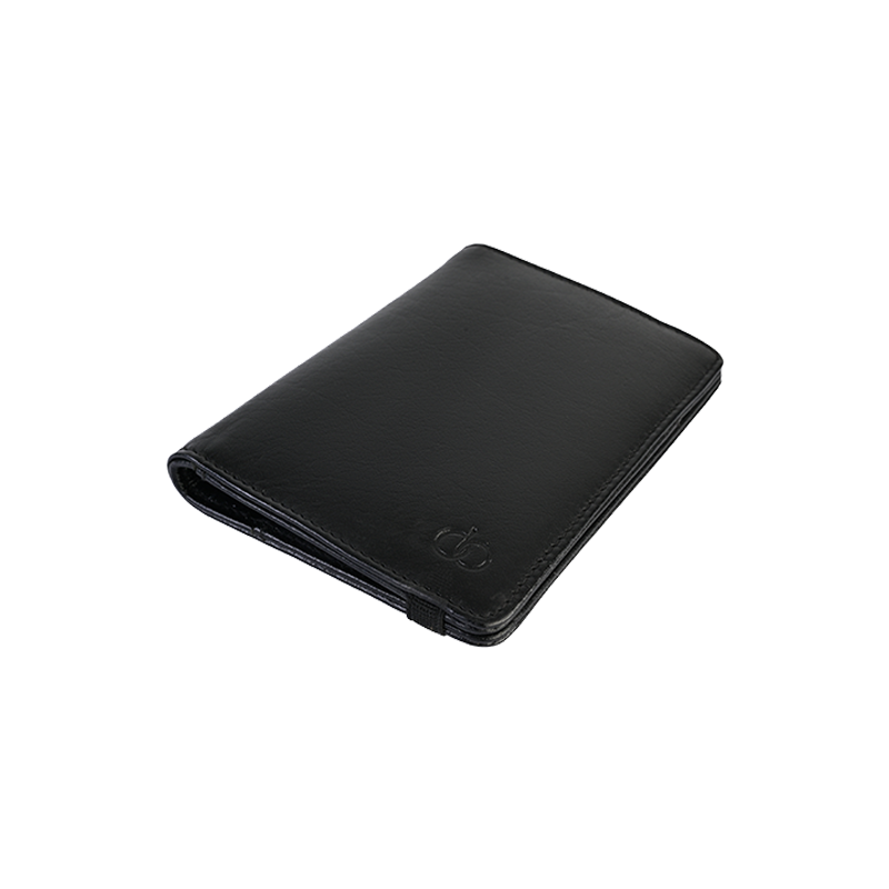 Leather Travel Accessory for Men in Midnight Black, Agent by Obi Pelle