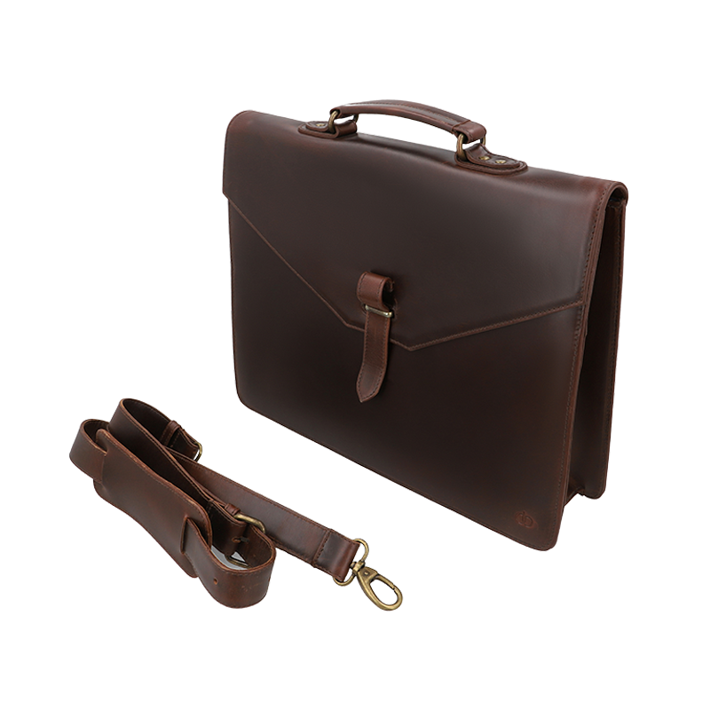 Leather Messenger Bag for Men in Crazy Brown, Oscar by Obi Pelle#Color_Crazy Brown