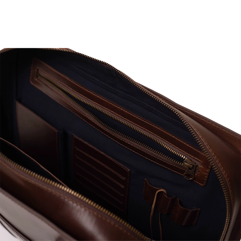 Leather Business Bag for Men in Crazy Brown, Carlos by Obi Pelle#Color_Crazy Brown