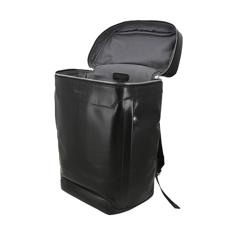 Leather Backpack for Men in Midnight Black, Maverick by Obi Pelle