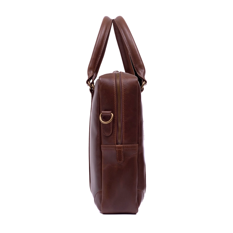 Leather Laptop Bag for Men in Crazy Brown, Ambassador by Obi Pelle#Color_Crazy Brown
