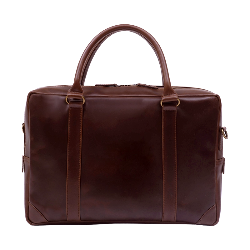 Leather Laptop Bag for Men in Crazy Brown, Ambassador by Obi Pelle#Color_Crazy Brown