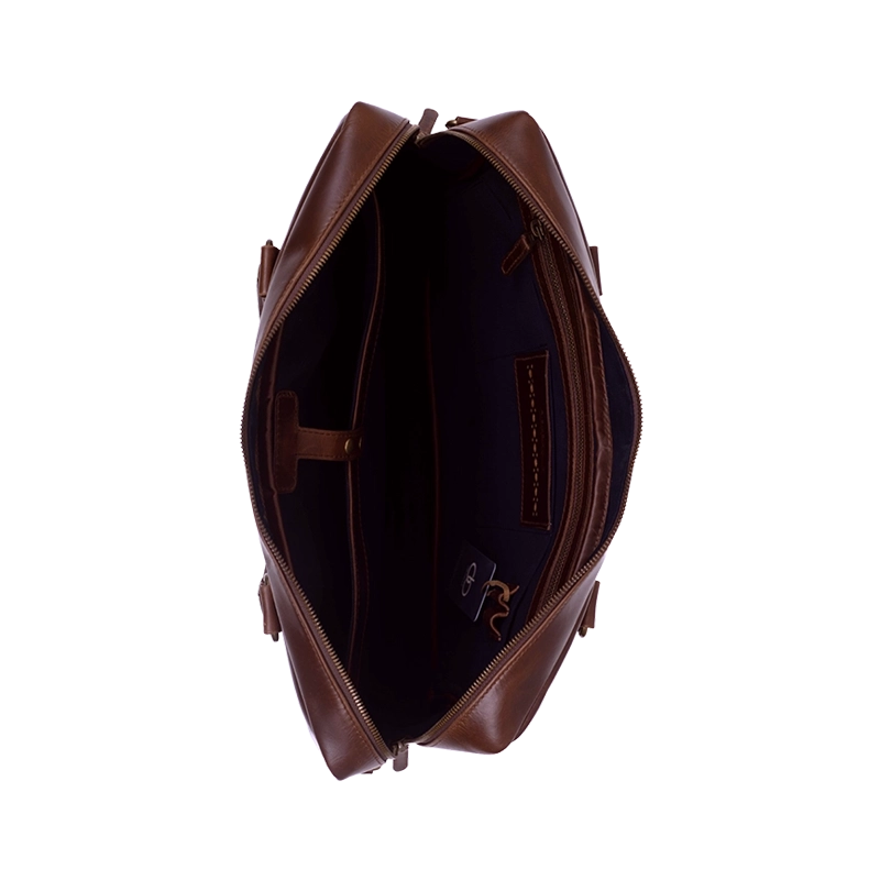 Leather Laptop Bag for Men in Crazy Brown, Ambassador by Obi Pelle#Color_Crazy Brown