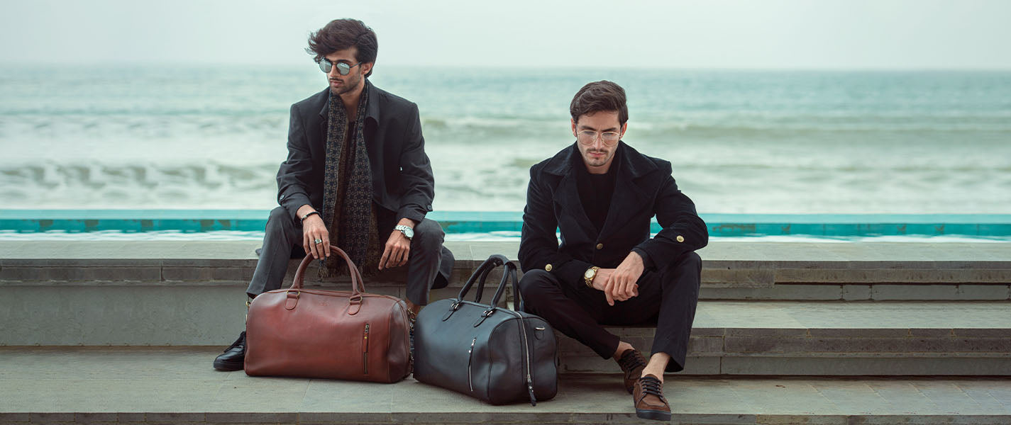 Obi Pelle leather travel bags for men, timeless companion collection