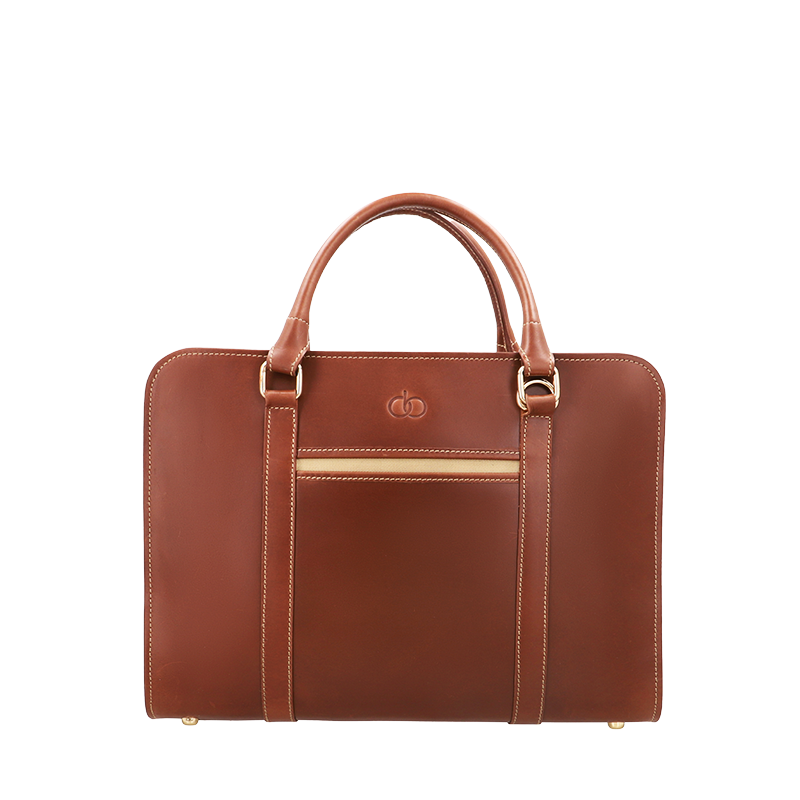 Leather Business Bag for Men in Geneva Brown, Carlos by Obi Pelle