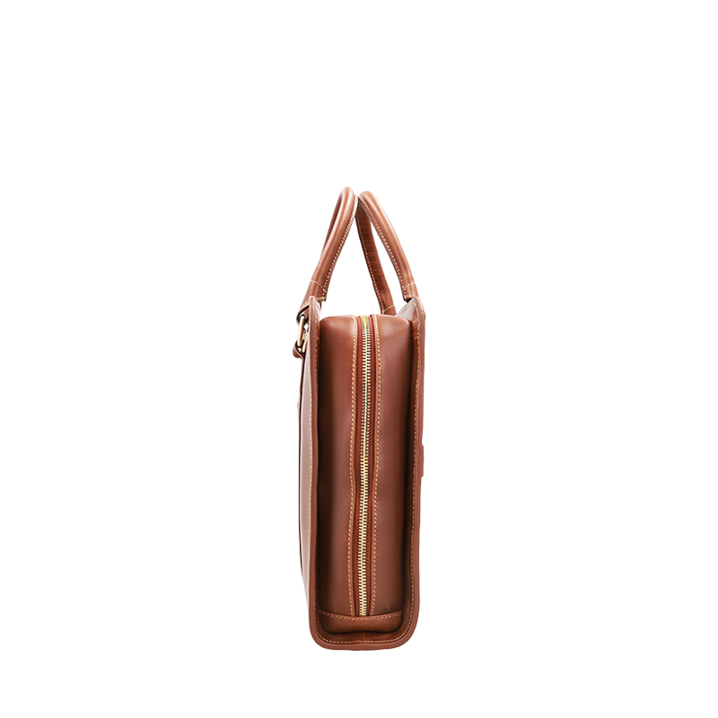 Leather Business Bag for Men in Geneva Brown, Carlos by Obi Pelle
