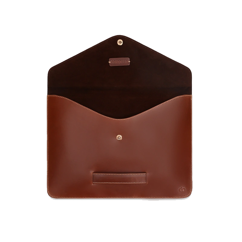 Leather Laptop Sleeve for Men in Geneva Brown, Cooper by Obi Pelle