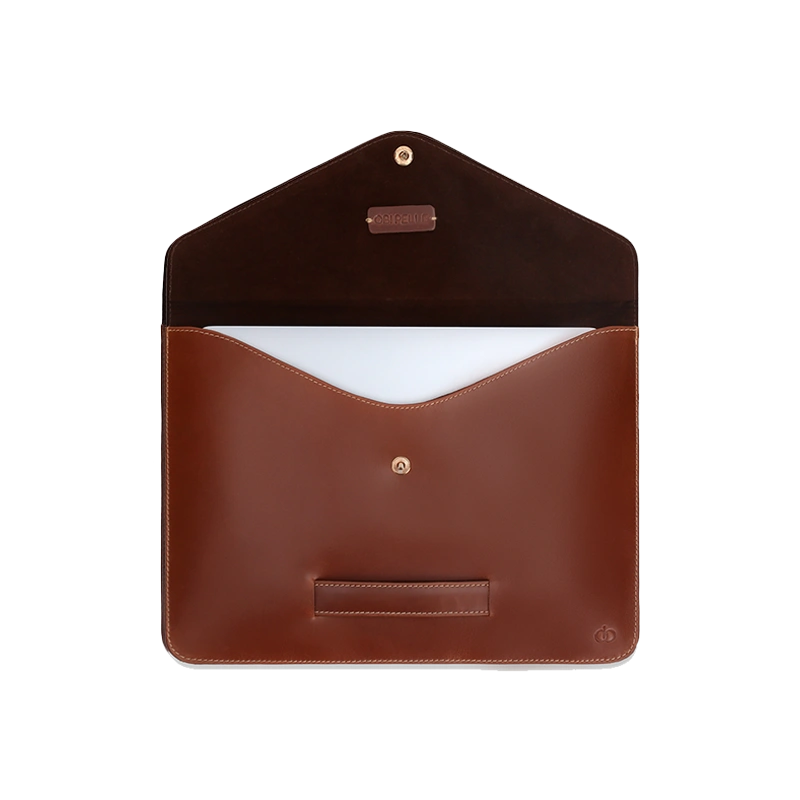 Leather Laptop Sleeve for Men in Geneva Brown, Cooper by Obi Pelle