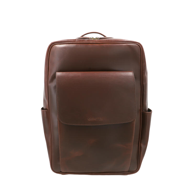 Leather Backpack for Men in Crazy Brown, Specter by Obi Pelle