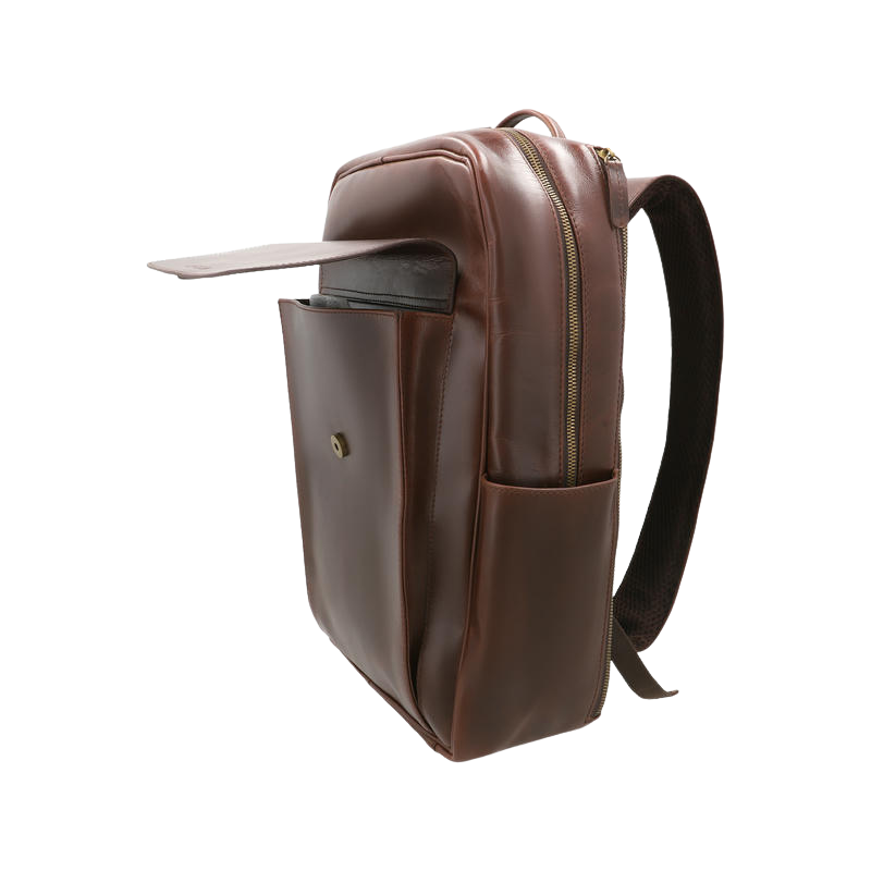 Leather Backpack for Men in Crazy Brown, Specter by Obi Pelle