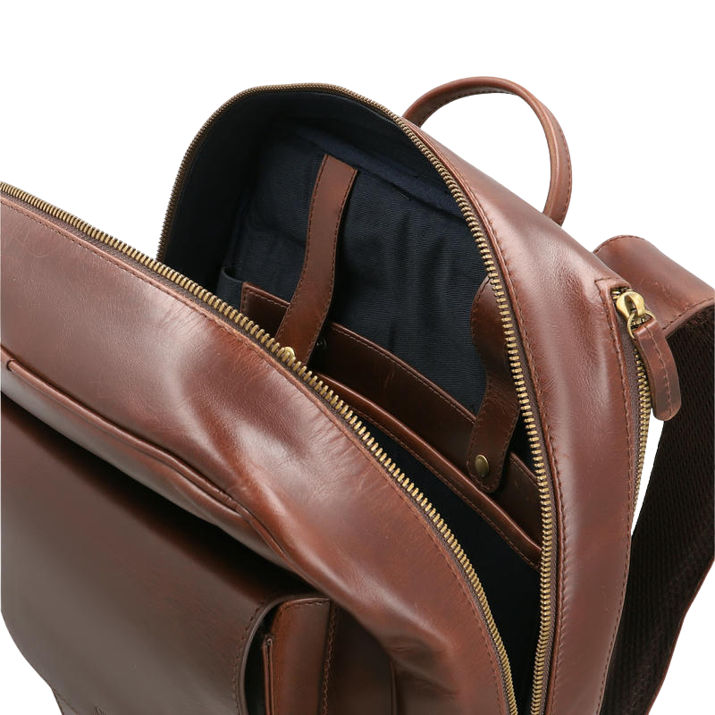 Leather Backpack for Men in Crazy Brown, Specter by Obi Pelle