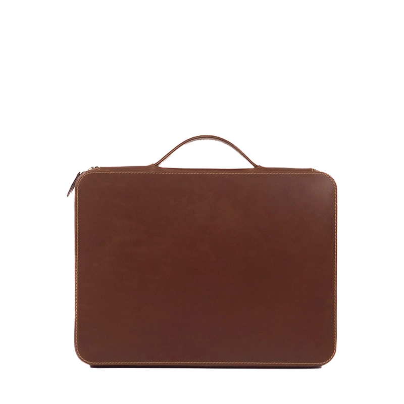 Leather Tech Organizer for Men in Geneva Brown, Porter by Obi Pelle#Color_Geneva Brown