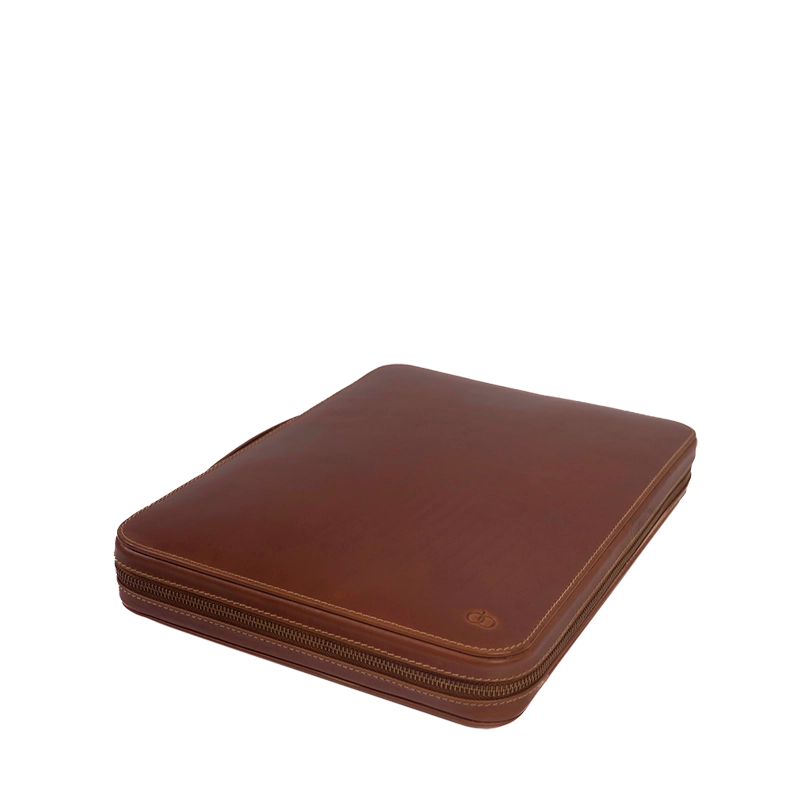 Leather Tech Organizer for Men in Geneva Brown, Porter by Obi Pelle#Color_Geneva Brown