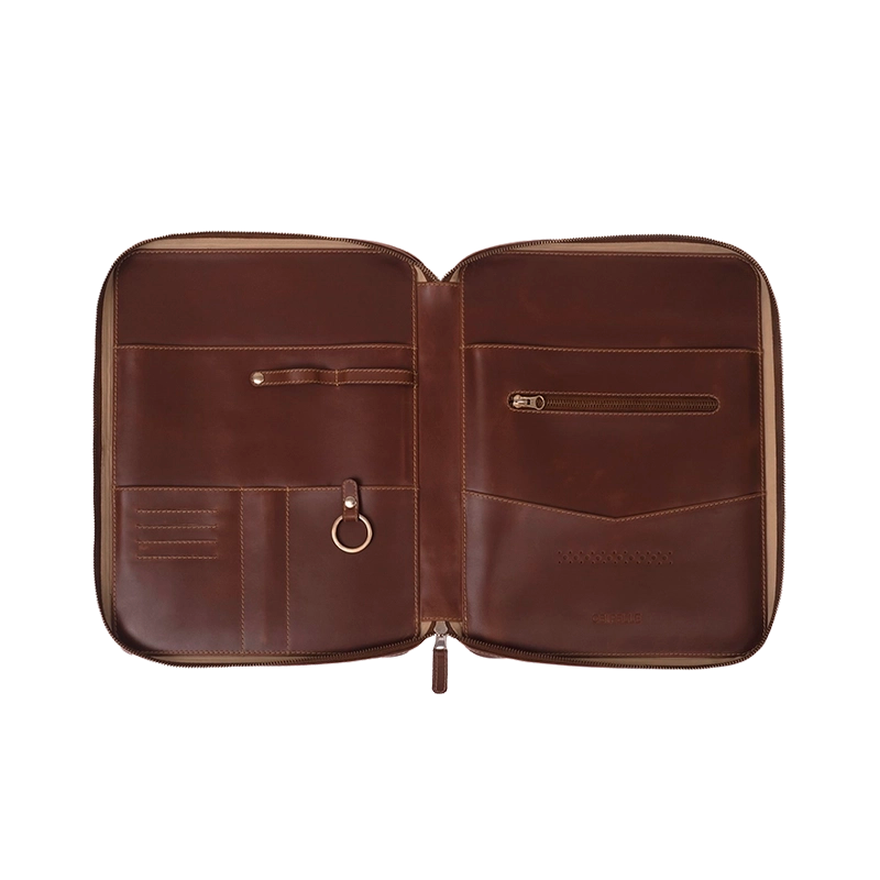 Leather Tech Organizer for Men in Geneva Brown, Porter by Obi Pelle#Color_Geneva Brown