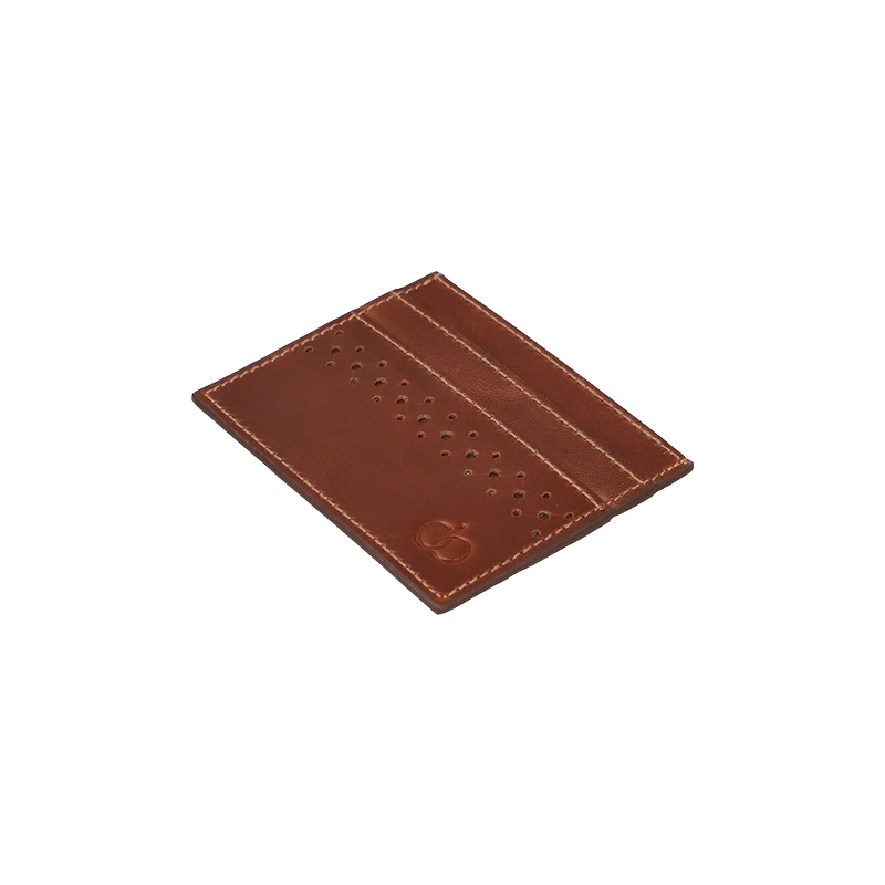 Leather Cardholder for Men in Geneva Brown, Felix by Obi Pelle