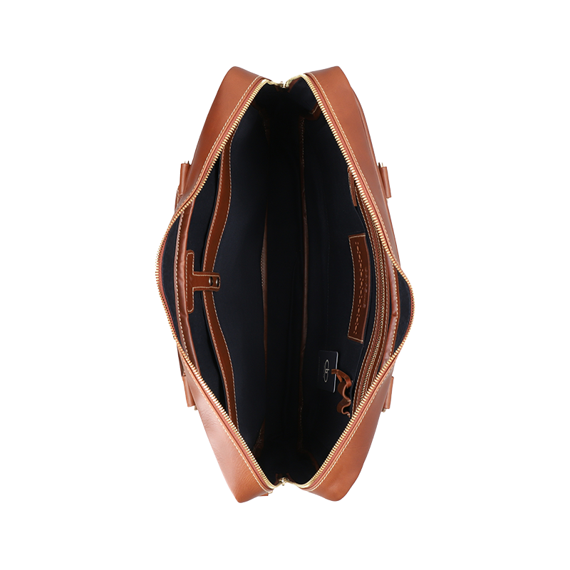 Leather Laptop Bag for Men in Geneva Brown, Ambassador by Obi Pelle