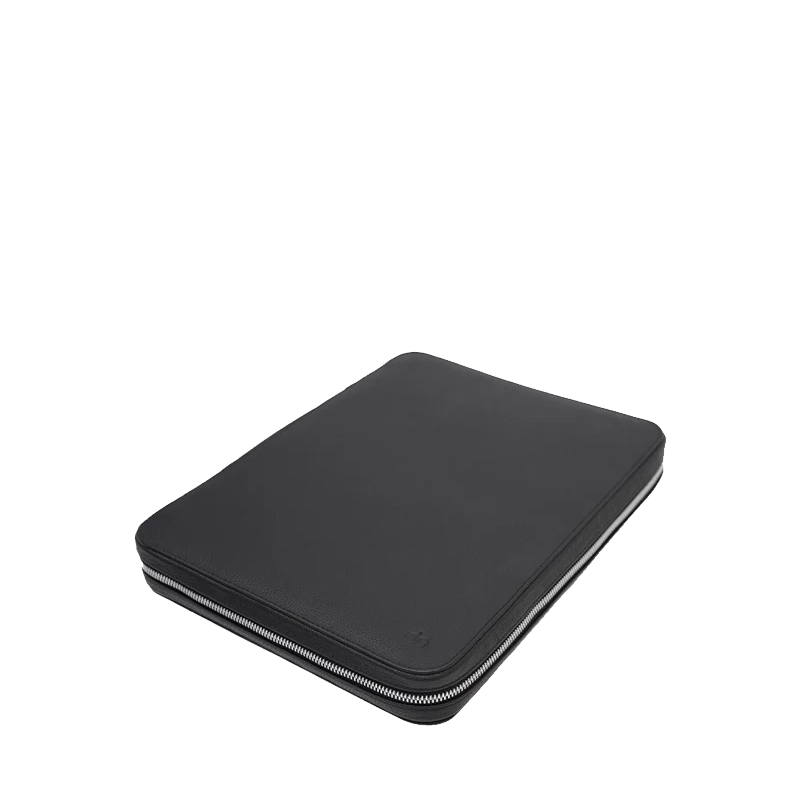 Leather Tech Organizer for Men in Granite Black, Porter by Obi Pelle