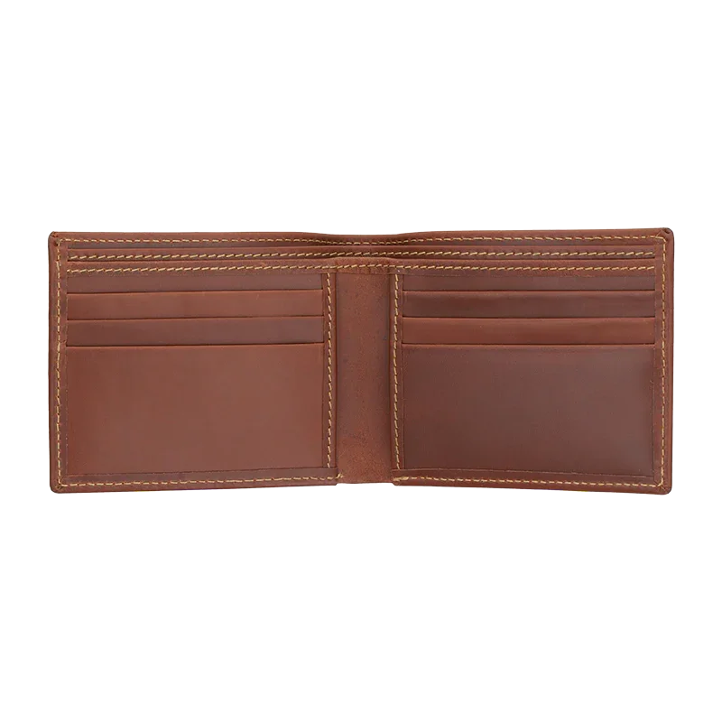 Leather Wallet for Men in Geneva Brown, Holly by Obi Pelle